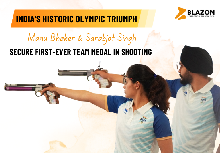 India's Historic Olympic Triumph Manu Bhaker and Sarabjot Singh Secure First-Ever Team Medal in Shooting-Blazon