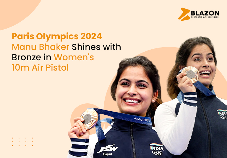 Paris Olympics 2024-Manu Bhaker-Blazon