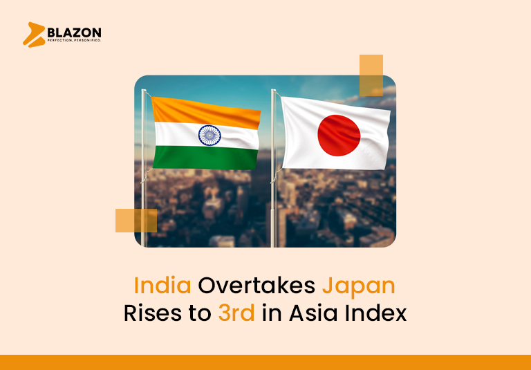 India Overtakes Japan: Rises to 3rd in Asia Index