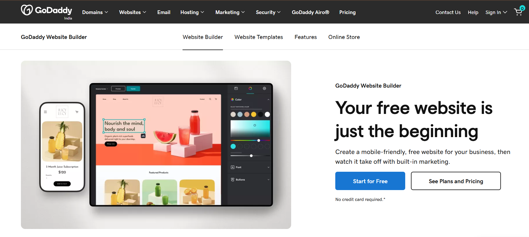 GoDaddy Website Builder