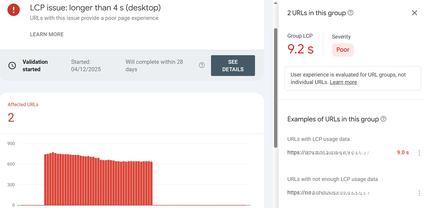Core Web Vitals - page fixing